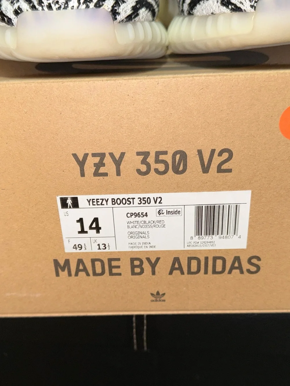 adidas Yeezy Boost 350 V2 Zebra - White/Black with Red